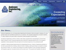 Tablet Screenshot of andreyevengineering.com